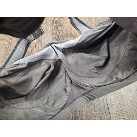 GLAMORISE High Impact UNDERWIRE Sports Bra 9066 GRAY Size 46H - Picture 5 of 7
